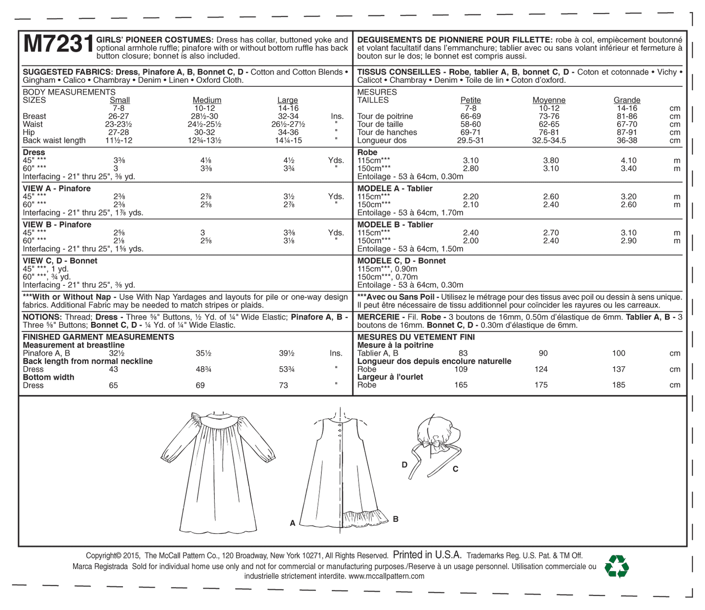 McCall's - M7231*