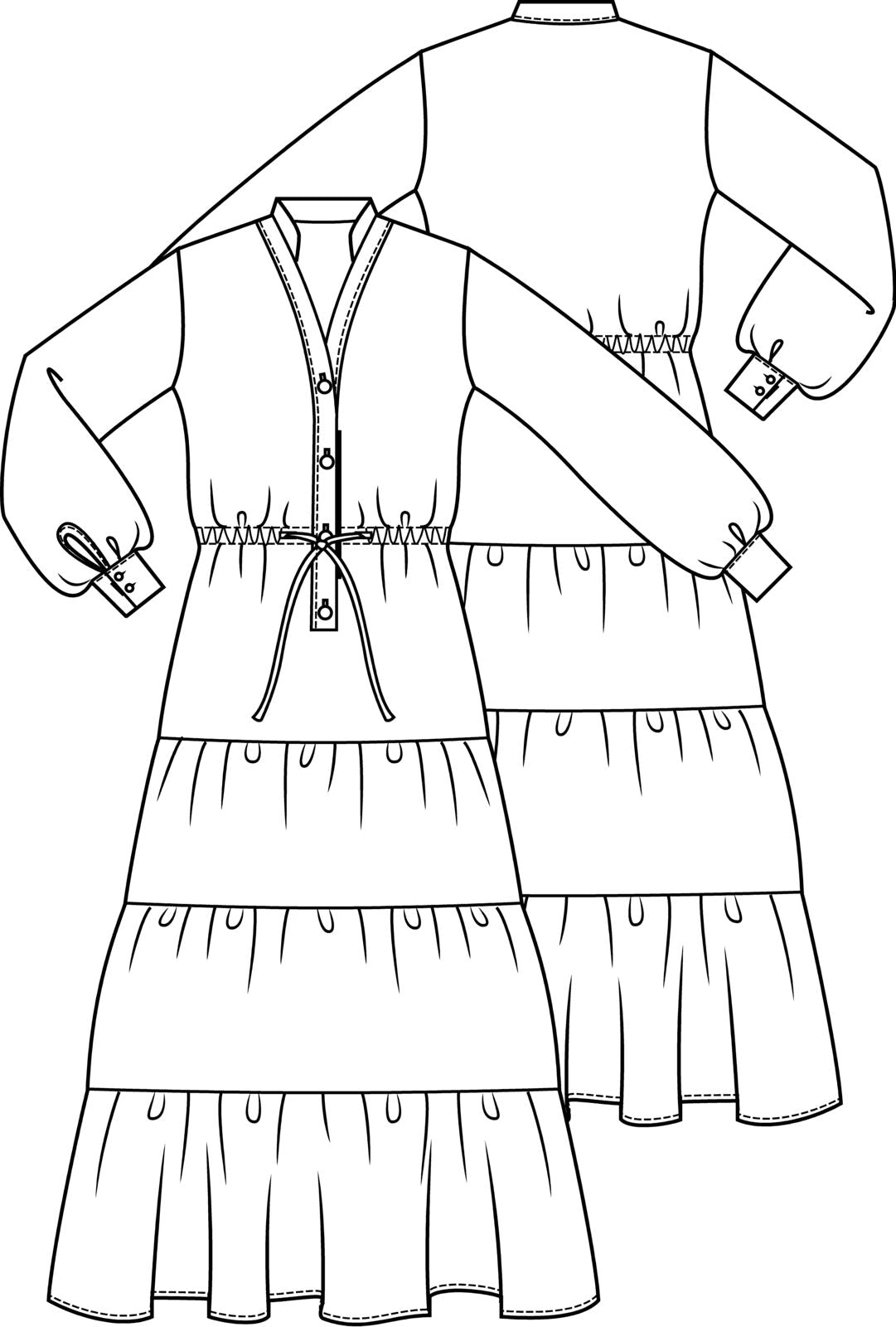 Knipmode 1802-22 jurk Vivien