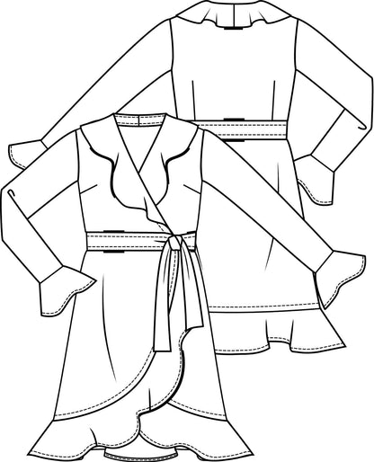 Knipmode 1803-23 jurk