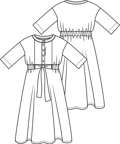 Knipmode 1804-02 jurk