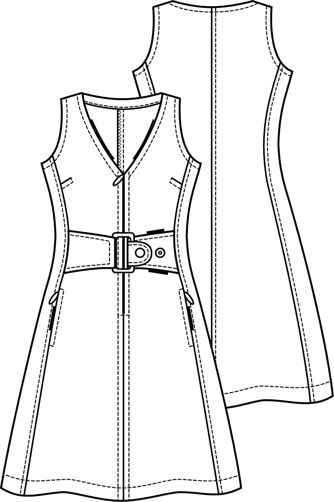Knipmode 1808-18 jurk