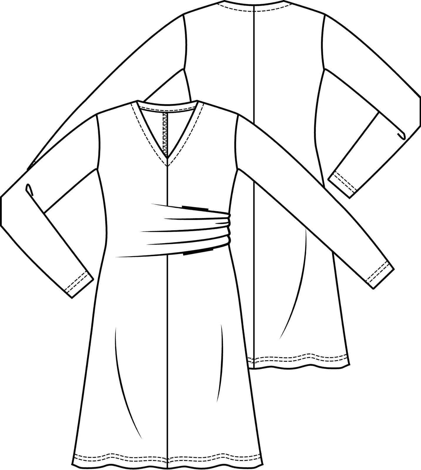 Knipmode 1809-21 jurk