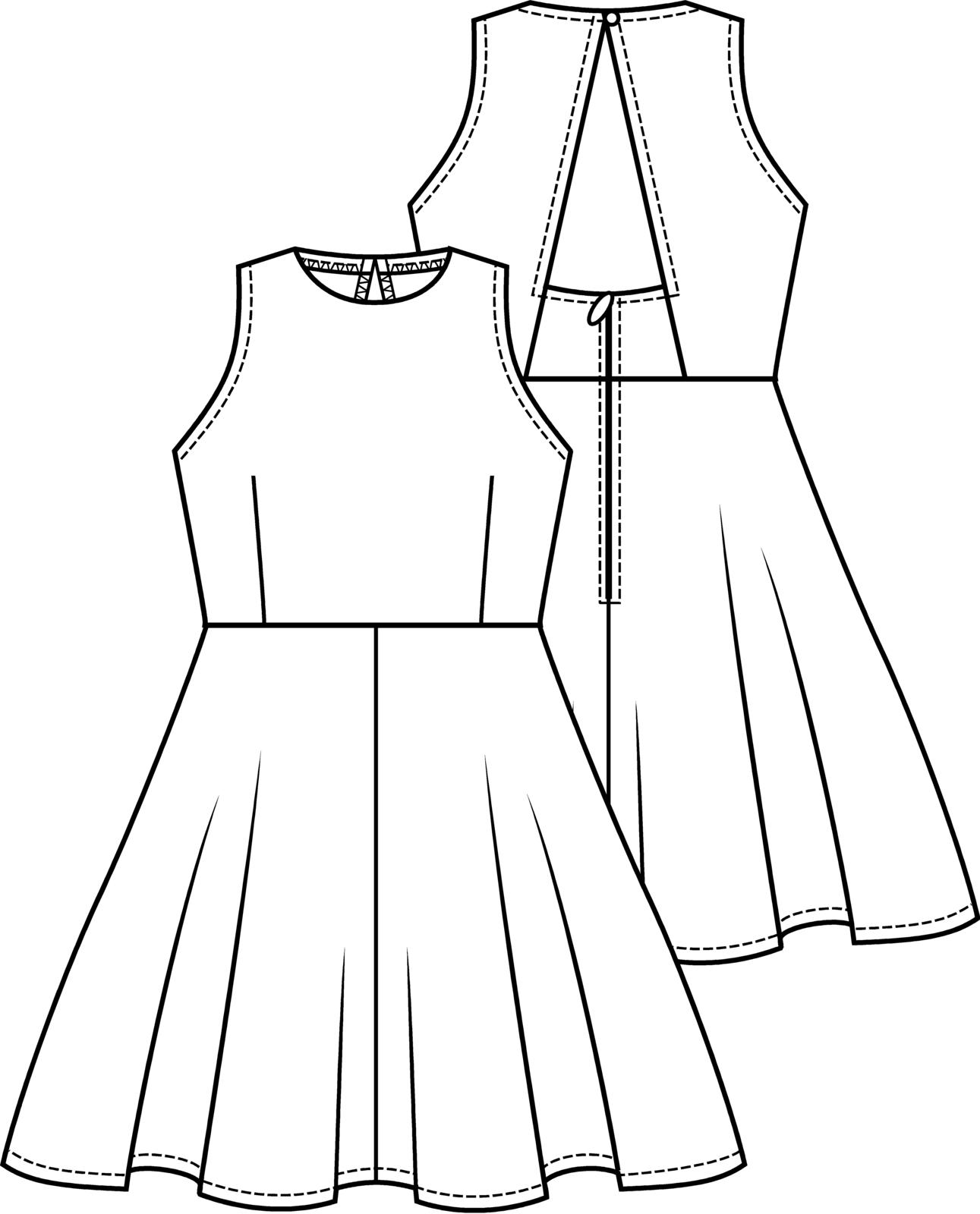 Knipmode 1811-18 jurk