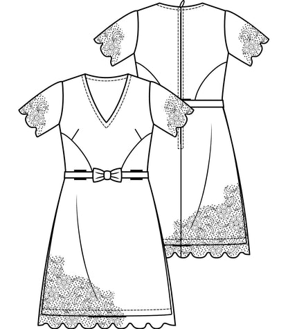 Knipmode 1811-07 jurk