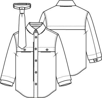 KNIPkids 2005-19 overhemd + stropdas