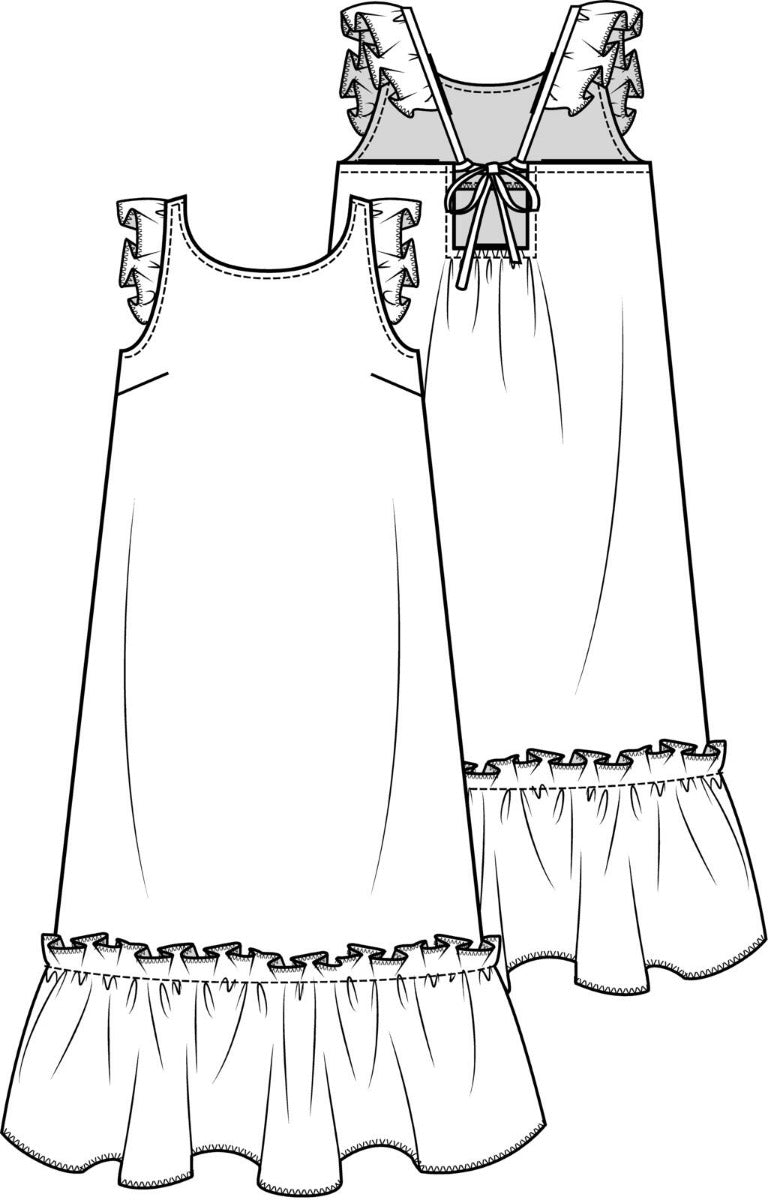 Knipmode 1907-01 jurk Mini Me