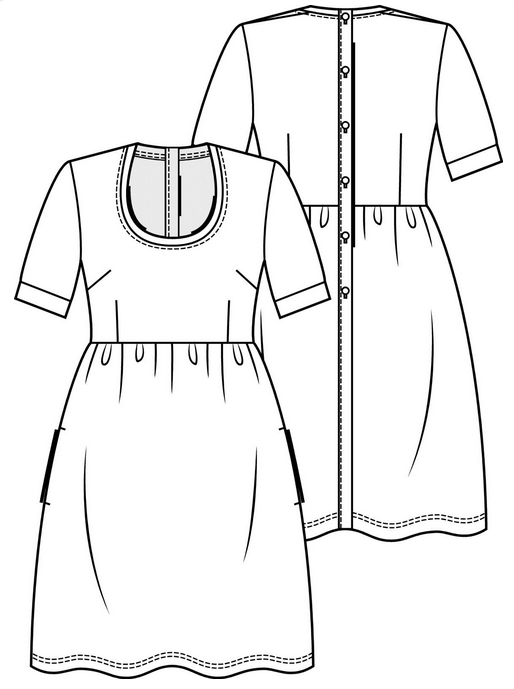 Schnitt 0819 – 4 Kleid