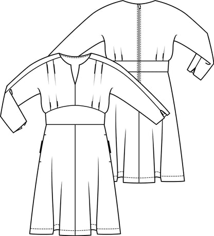 Knipmode 1803-24 jurk