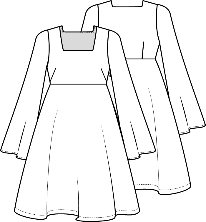 Knipmode 2205-10 jurk