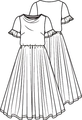 Knipmode 2106-08 jurk
