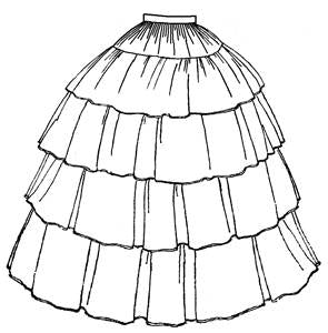 TV241 1854 Flounced Skirt